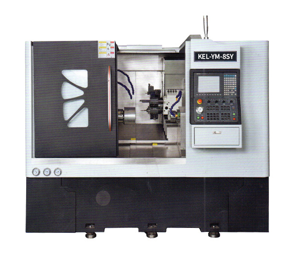 kel-Ym-8SY CNC雙主軸單動力刀塔車銑復合數控車床