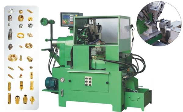 帶攻牙(尾鉆)裝置精密液壓自動車床